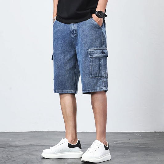 Bermuda Cargo Denim Shorts