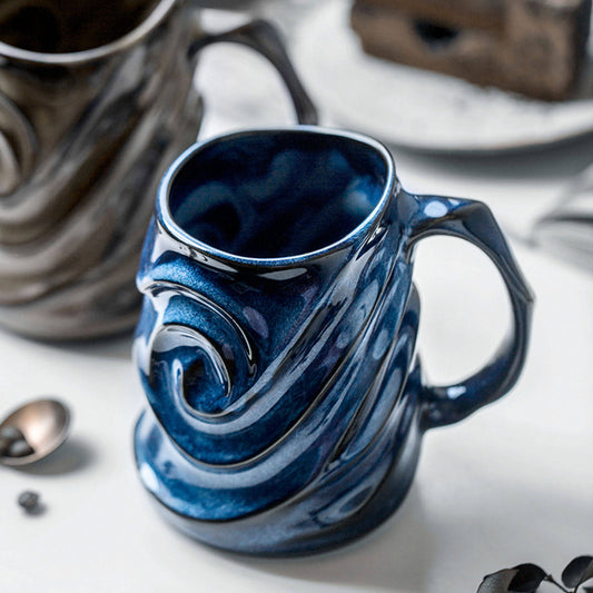 Swirling Delight: Artistic Ceramic Mug