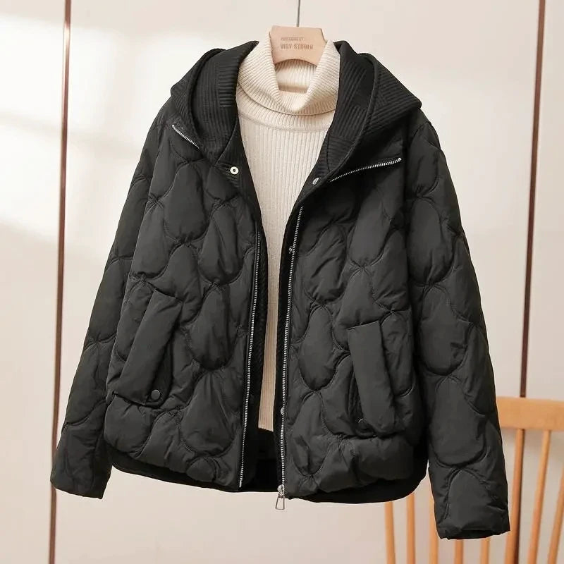 Quilted Hooded Cotton Jacket