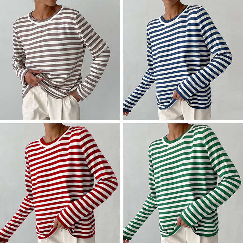 Sophia Striped Long-Sleeve Top