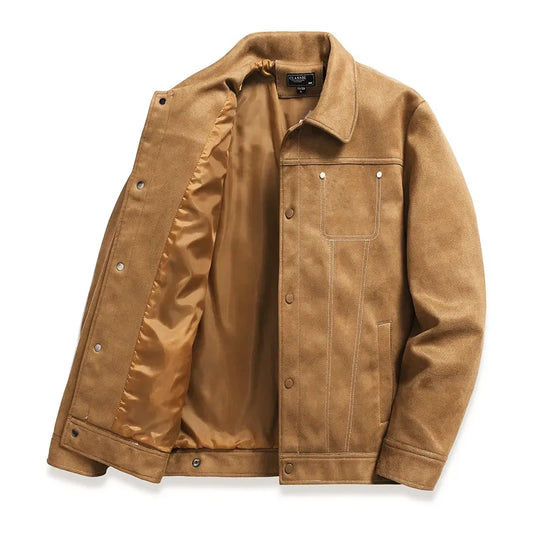 Irving Suede Trucker Jacket