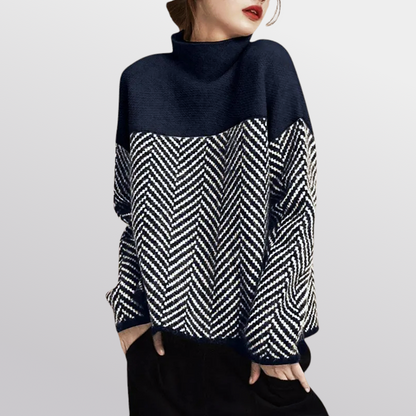 Sophie Luxe Herringbone Sweater