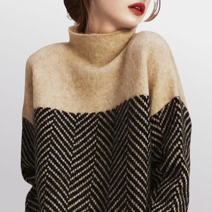 Sophie Luxe Herringbone Sweater