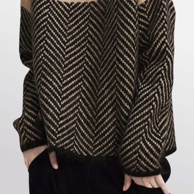 Sophie Luxe Herringbone Sweater