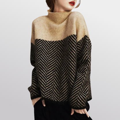 Sophie Luxe Herringbone Sweater