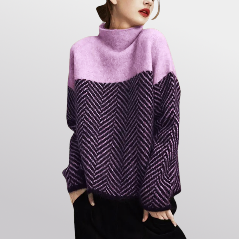 Sophie Luxe Herringbone Sweater