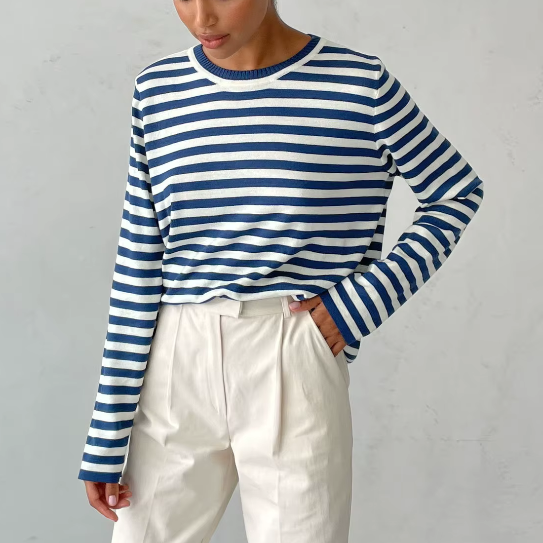 Sophia Striped Long-Sleeve Top