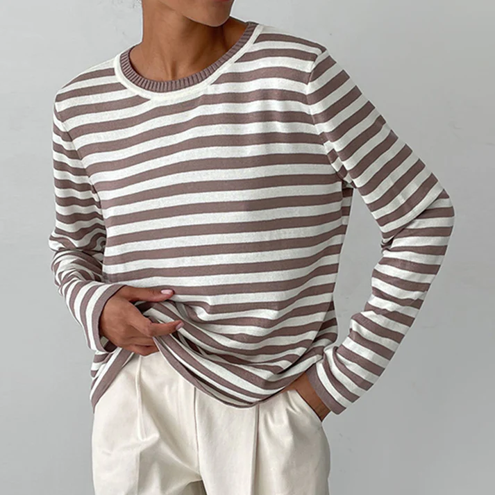 Sophia Striped Long-Sleeve Top