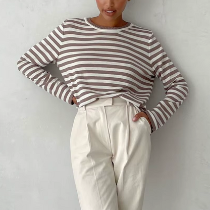 Sophia Striped Long-Sleeve Top