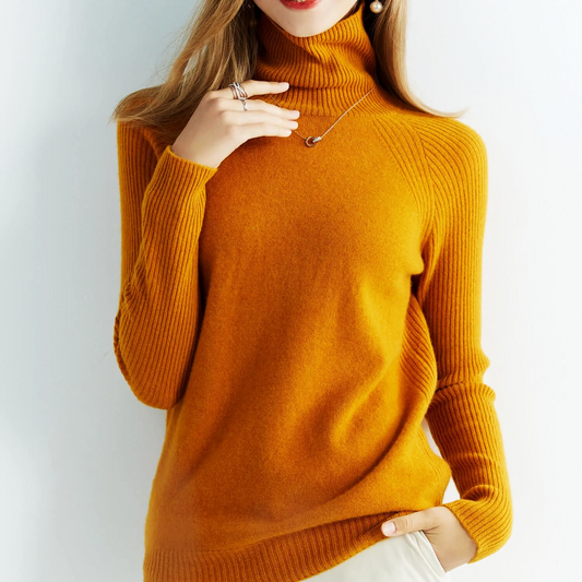 Amelia Cashmere Turtleneck Sweater